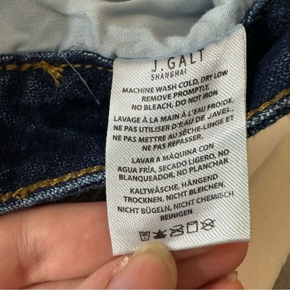 J. Galt Brandy Melville Millie Button-Front Dark Wash Denim Jeans NWT Size Small - Picture 13 of 15